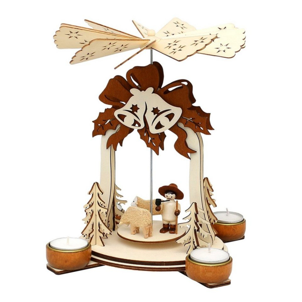 SIGRO Weihnachtspyramide »Holz Teelichtpyramide«