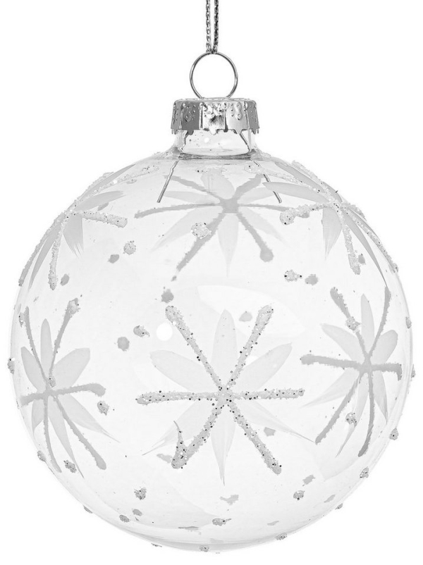 SIKORA Christbaumschmuck »Highlights 4er Set ausgefallene Christbaumkugeln aus klarem Glas«