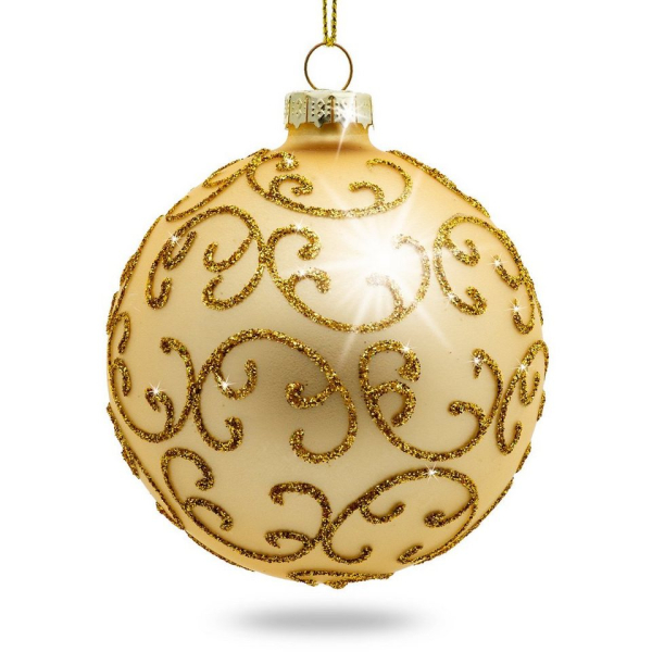 SIKORA Christbaumschmuck »Highlights Gold 4er Set Christbaumkugeln aus Glas mit Verzierung«