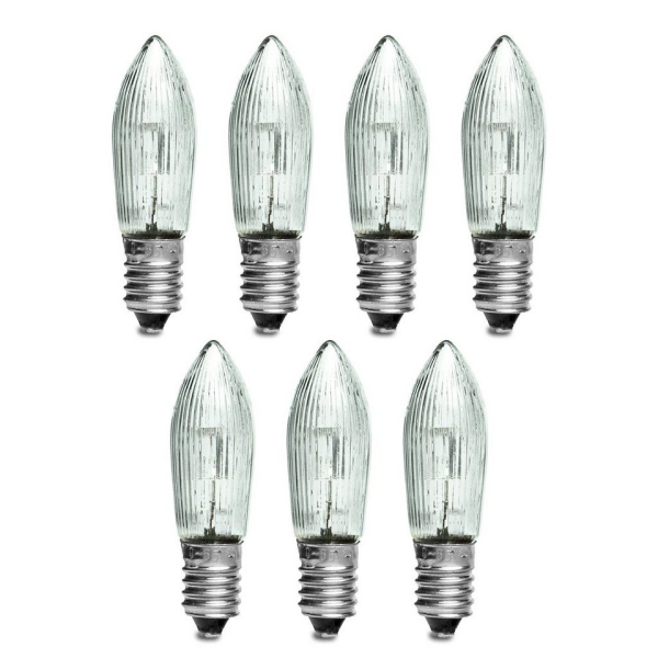 SIKORA Schwibbogen »E7 LED Ersatzbirnen 10-55V 0,1W E10 7er Set«