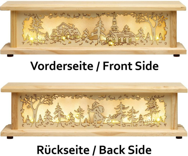 SIKORA Schwibbogen-Fensterbank »B22 beleuchtete LED Holz Schwibbogen Erhöhung Wendebank mit 2 Motiven – 2 Längen«