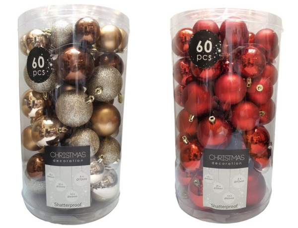 Spectrum Weihnachtsbaumkugel »Weihnachtskugeln Kunststoff 60 Stück 40-70 mm Dm«
