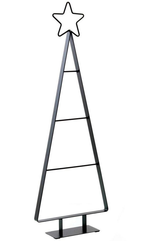 Spetebo Künstlicher Weihnachtsbaum »Metall Tannenbaum zum Schmücken – 66 cm«, Deko Ständer mit Stern Spitze – für weihnachtlichen Zierschmuck