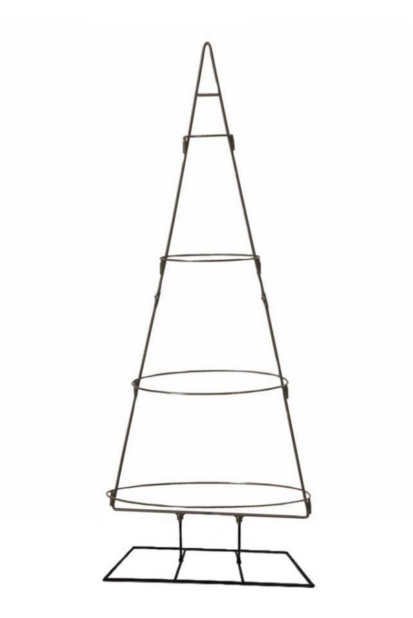 Spetebo Weihnachtskugelständer »Deko Metall Tannenbaum – Aufsteller«, mit 5 Ringen zum selbst Dekorieren und Gestalten