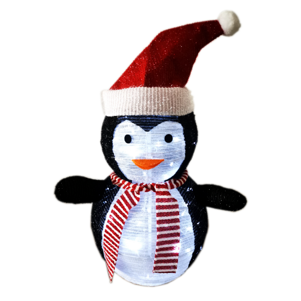 Star-Max LED-Pinguin 45 LEDs warmweiß 40 x 70 cm