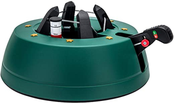 Star-Max S200 Christbaumständer by F-H-S, Start 1, Modell 2019, für Baumhöhe 2,0m, Weihnachtsbaumständer mit Fuhebelfunktion und Einseiltechnik, grün