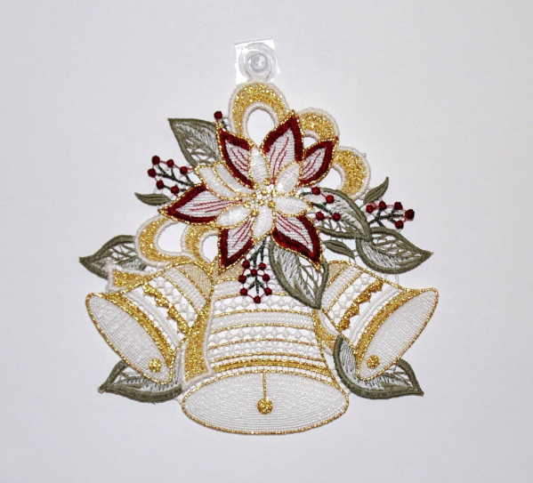 Stickereien Plauen Fensterbild »Glockenzauber«, (1 St.)