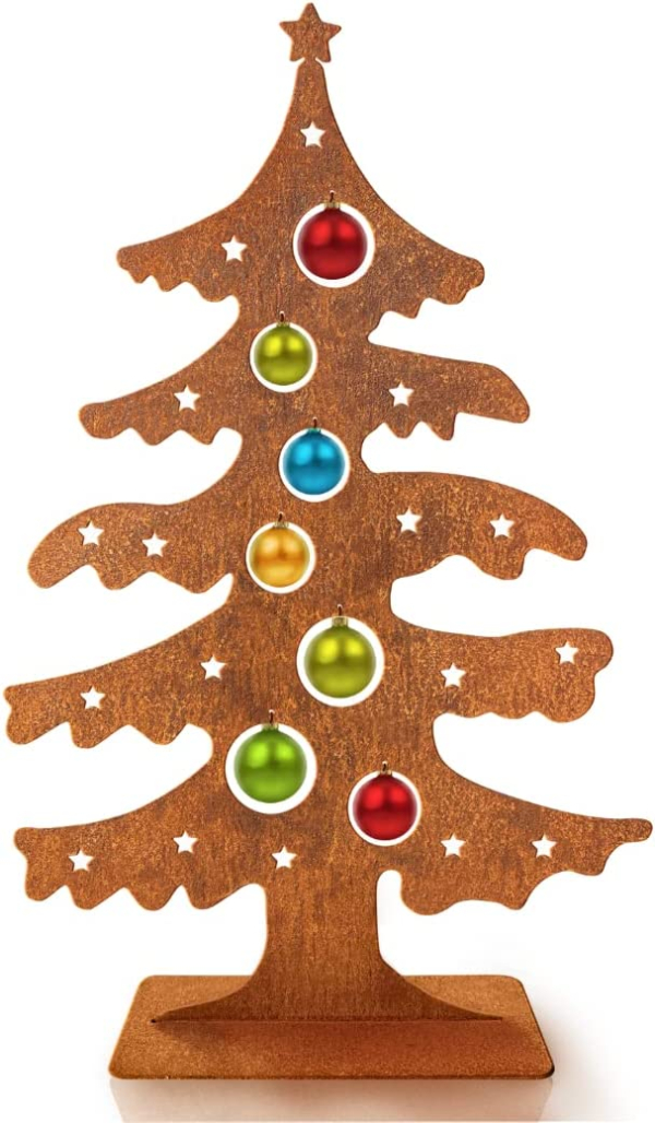 Terma Edelrost deko Weihnachtsbaum massiver Bodenplatte Handmade Qualität Germany Höhe 100 cm Weihnachtsbaum Metall, Rost Tannenbaum,…