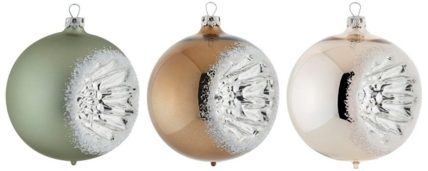Thüringer Glasdesign Weihnachtsbaumkugel »Nature« (3 St), Reflexkugeln