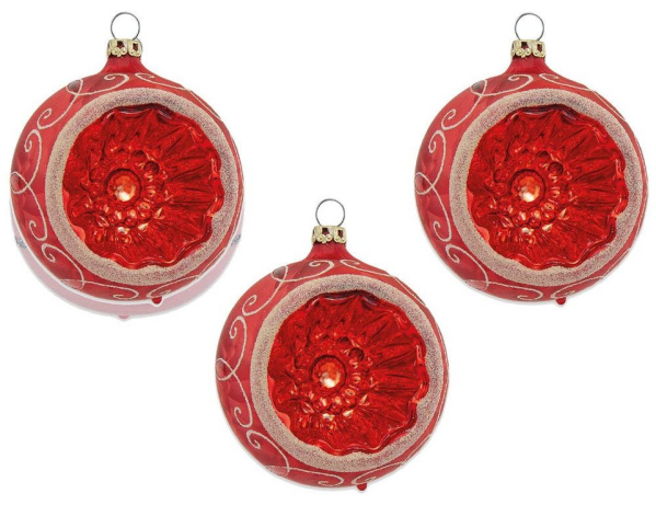 Thüringer Glasdesign Weihnachtsbaumkugel »Thüringer Glasdesign Reflexkugeln (3 Stück) Ø 8 cm«