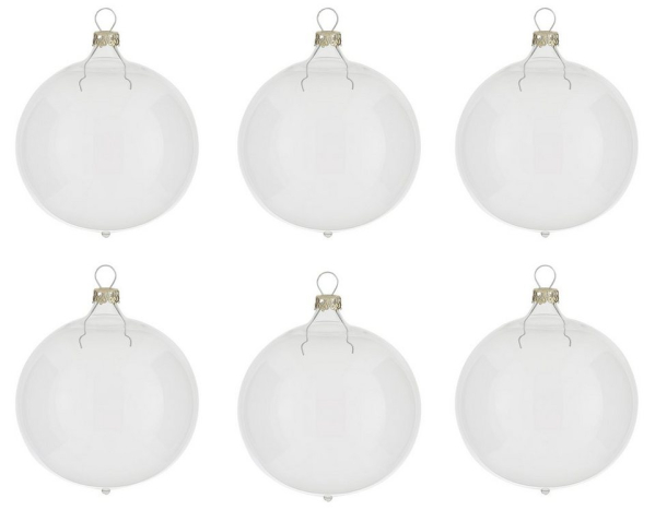 Thüringer Glasdesign Weihnachtsbaumkugel »Transparent« (6 St)