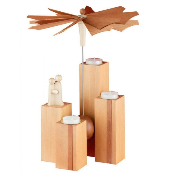 ULMIK Dekoobjekt »Stehlen Pyramide, Rosenholz«