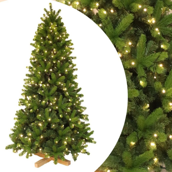 Vankel Künstlicher Weihnachtsbaum »LED Weihnachtsbaum, Tannenbaum«, 180cm, Mit LED- Beleuchtung, Mit Holzständer