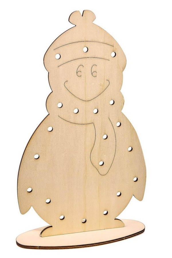 VBS Dekofigur »Stehfigur ‚Winterpinguin‘, Pappelholz, ca. 53,6×32«, 32 cm x 53,6 cm