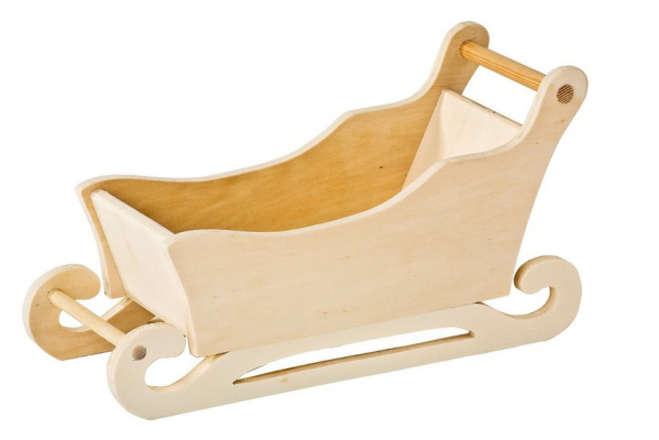 VBS Dekofigur »VBS Schlitten, Rohholz, ca. 28x11x15cm«, 28 cm x 15 cm x 11 cm