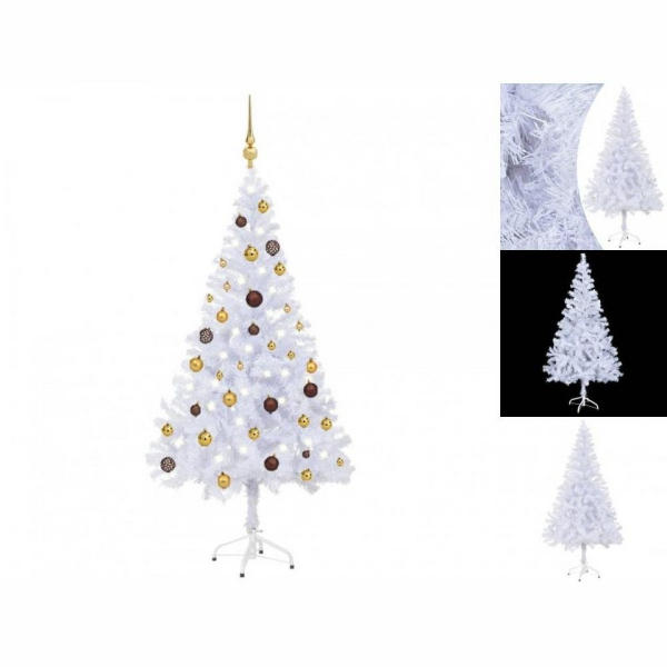 vidaXL Künstlicher Weihnachtsbaum »Künstlicher Weihnachtsbaum mit LEDs Schmuck 150 cm 380 Zweige«