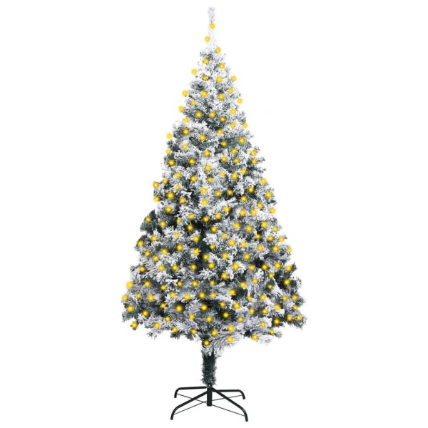vidaXL Künstlicher Weihnachtsbaum »Künstlicher Weihnachtsbaum mit LEDs & Schnee Grün 300 cm PVC«