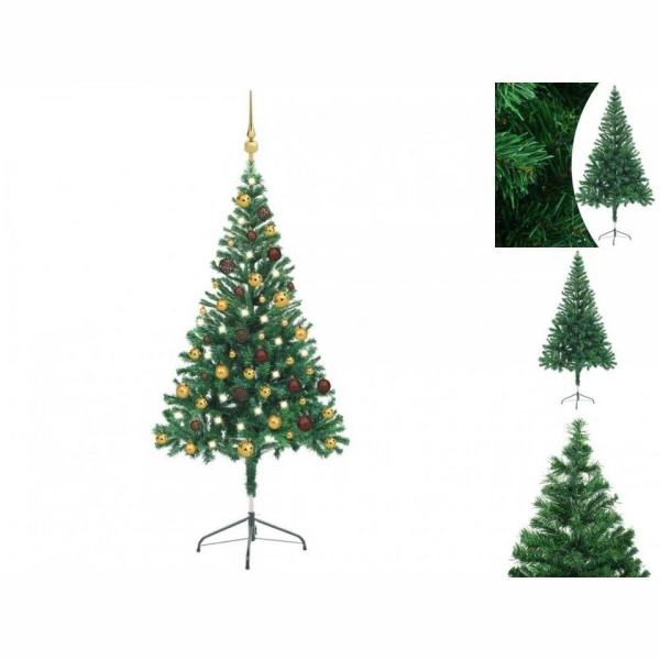 vidaXL Künstlicher Weihnachtsbaum »Künstlicher Weihnachtsbaum mit LEDs Schmuck 150 cm 380 Zweige«