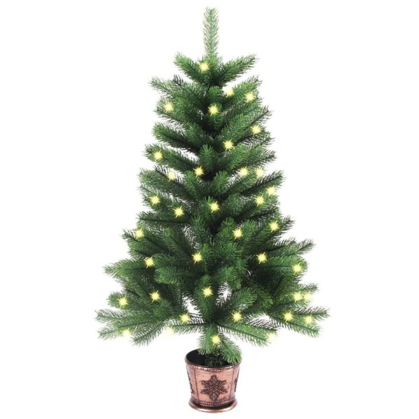 vidaXL Künstlicher Weihnachtsbaum »Künstlicher Weihnachtsbaum mit LEDs 65 cm Grün«