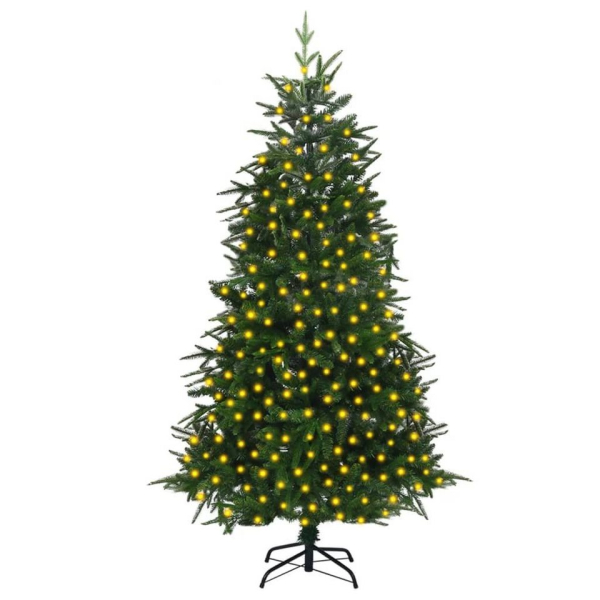 vidaXL Künstlicher Weihnachtsbaum »Künstlicher Weihnachtsbaum mit LEDs Grün 240 cm PVC & PE«