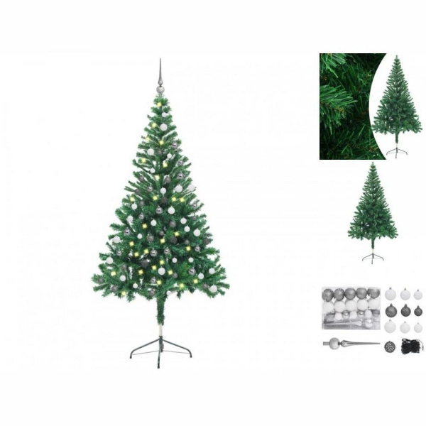 vidaXL Künstlicher Weihnachtsbaum »Künstlicher Weihnachtsbaum mit LEDs Kugeln 150 cm 380 Zweige«