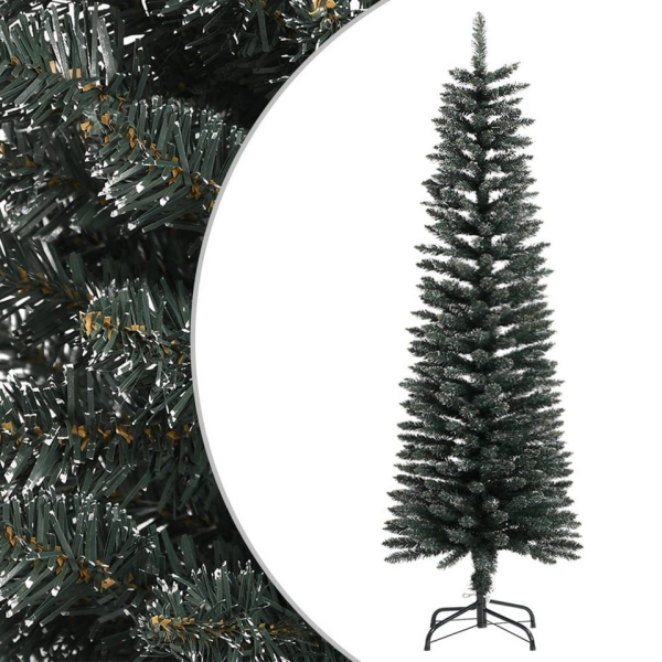 vidaXL Künstlicher Weihnachtsbaum »Künstlicher Weihnachtsbaum mit Ständer Schlank Grün 150 cm PVC«