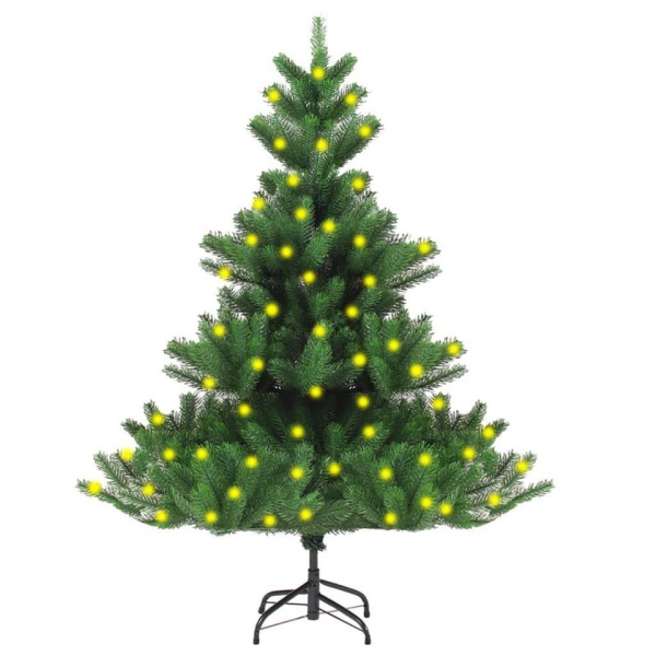 vidaXL Künstlicher Weihnachtsbaum »Künstlicher Weihnachtsbaum Nordmanntanne mit LEDs Grün 120 cm«