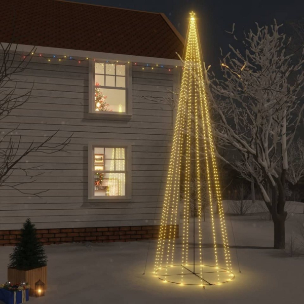 vidaXL Künstlicher Weihnachtsbaum »LED-Weihnachtsbaum Kegelform Warmweiß 1134 LEDs 230×800 cm«