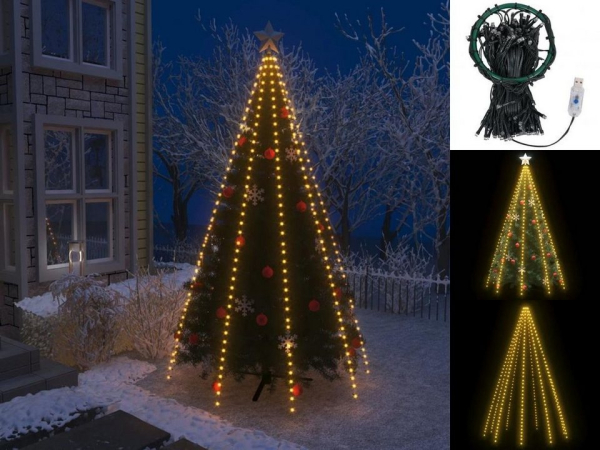 vidaXL Lichterkette »Weihnachtsbaum-Lichternetz mit 400 LEDs 400 cm«