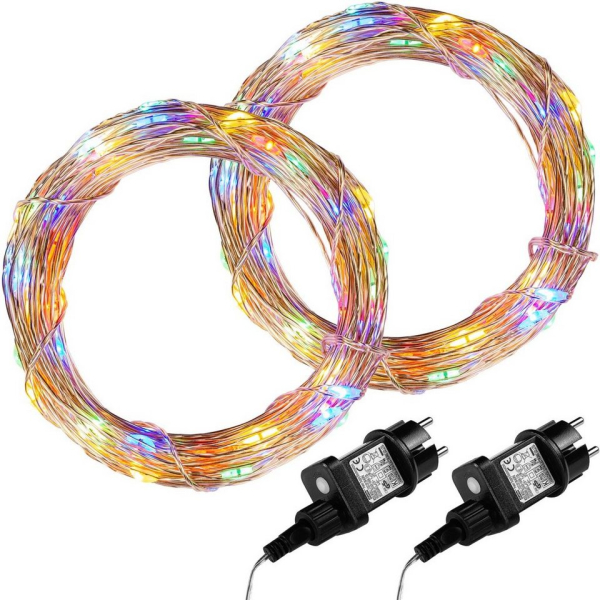 VOLTRONIC LED-Lichterkette »VOLTRONIC 50 100 200 LED Lichterdraht Lichterkette«, mit Timer, für innen und außen, IP44, erhältlich in: warmweiß…