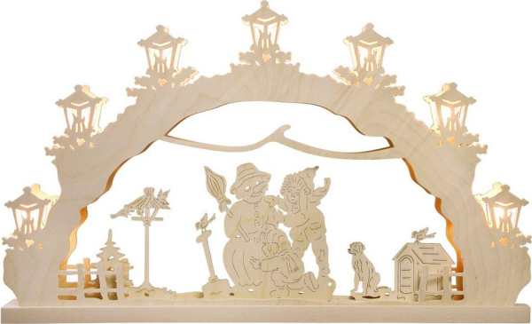 Weigla LED Schwibbogen »Kinder bauen Schneemann« (1-tlg), 7-flammig
