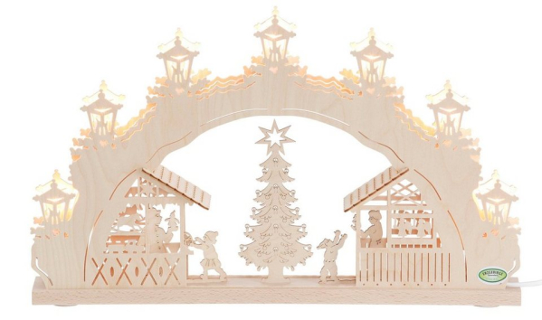 Weigla Schwibbogen »Weihnachtsmarkt«, 7-flammig