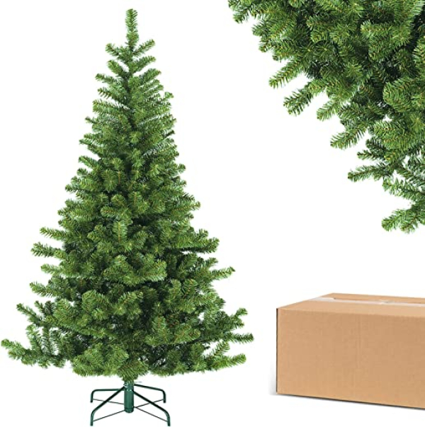 Weihnachtsbaum Künstlich 180 cm, Künstlicher Weihnachtsbaum, Dichte Zweige Einfacher Aufbau, Tannenbaum Künstlich mit Metallständer, Künstliche…