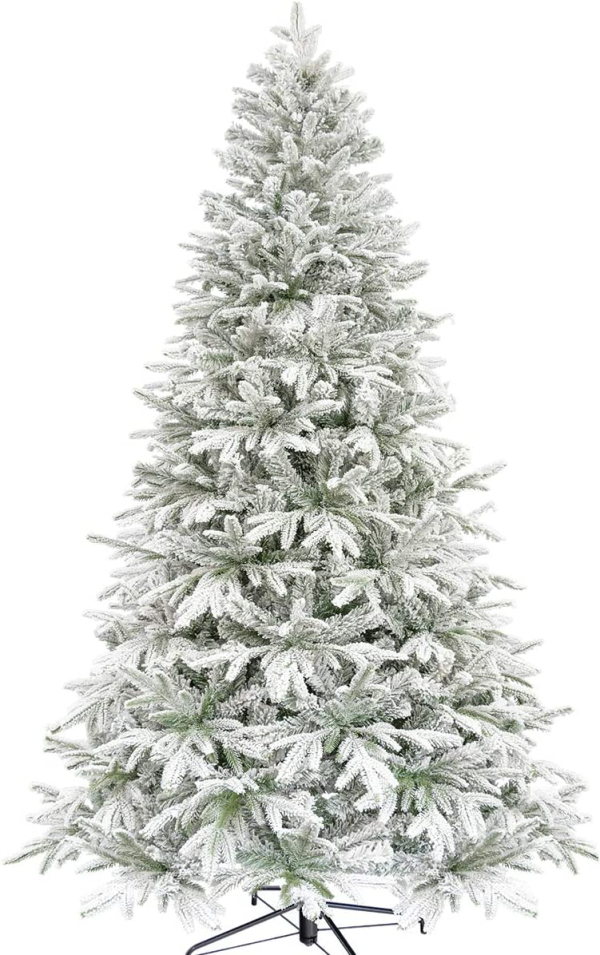 Weihnachtsbaum künstlich beschneit 230cm, Edeltanne Ständer künstlicher Tannenbaum Tanne Weihnachten (beschneit, 230cm)