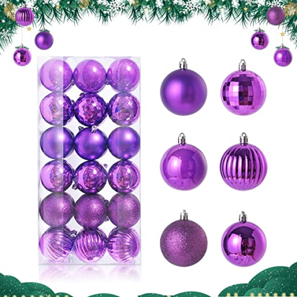 Weihnachtskugeln Baumschmuck, Weihnachtsbaumschmuck Set, Kunststoff Weihnachtskugeln, Ornamente Christbaumkugeln, Christbaumkugeln Set, Weihnachten…